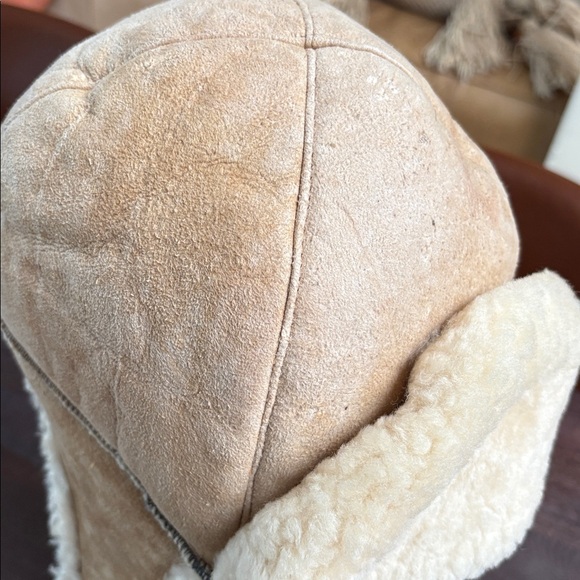 Vintage Bighorn Sheepskin Co.Leather Earflap Trapper Hat - Picture 3 of 13